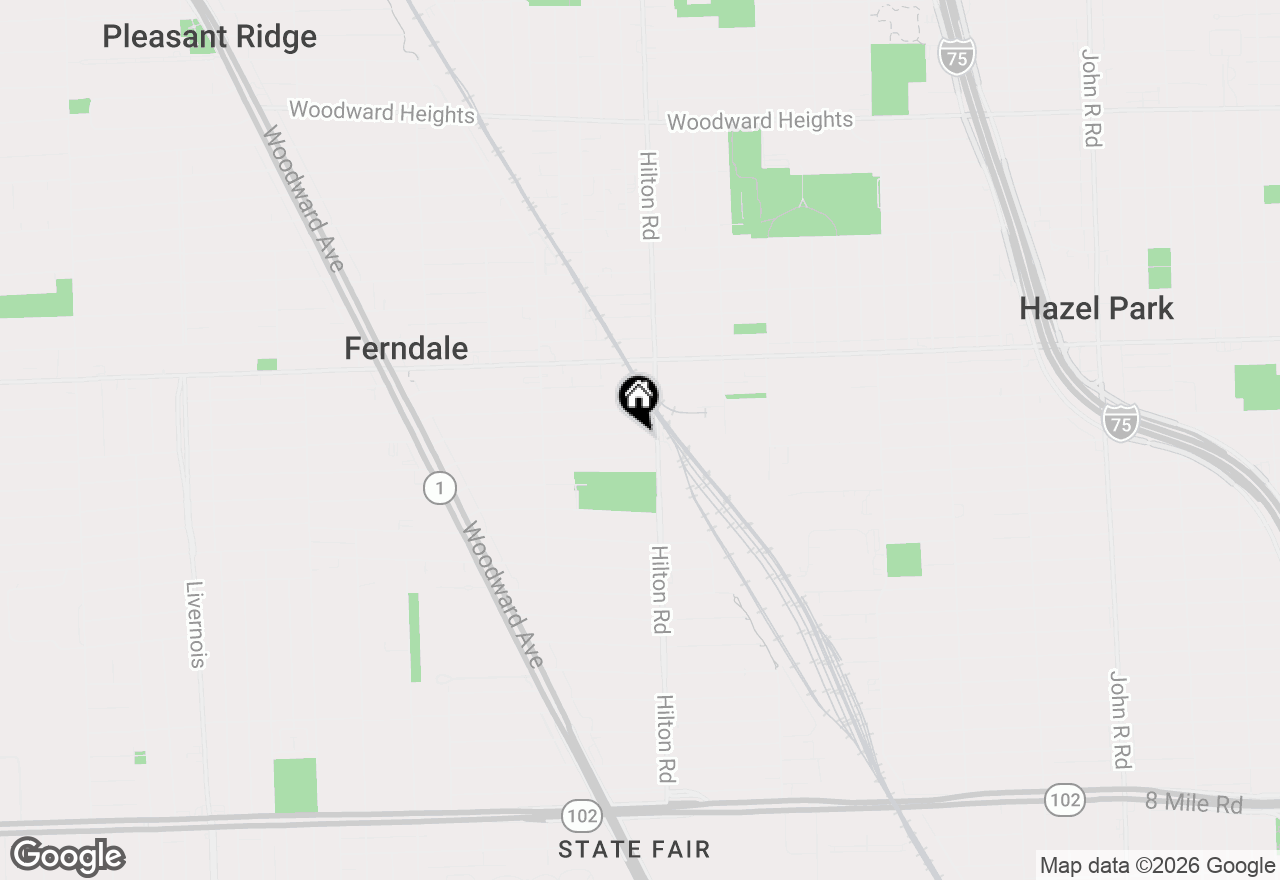 Map of 630 Ardmore Drive, Ferndale, MI 48220