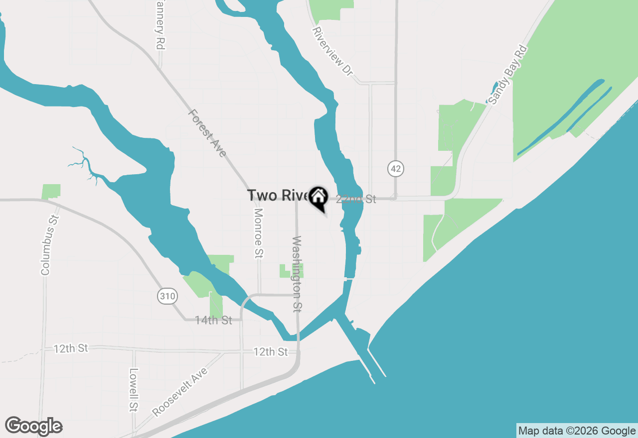 Map of 2019 Jefferson St, Two Rivers, WI 54241