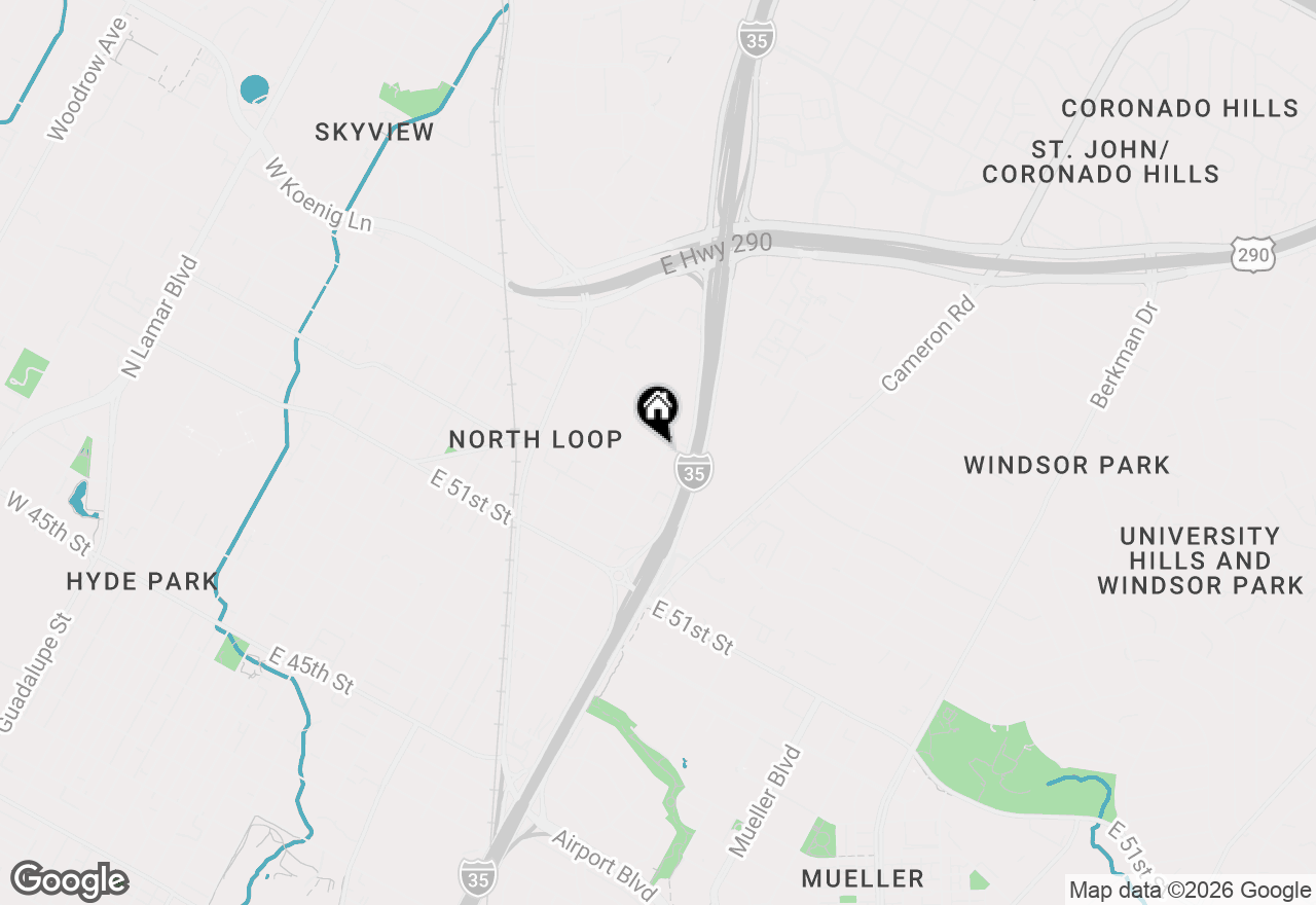 Map of 5414 Harmon Ave, Austin, TX 78751