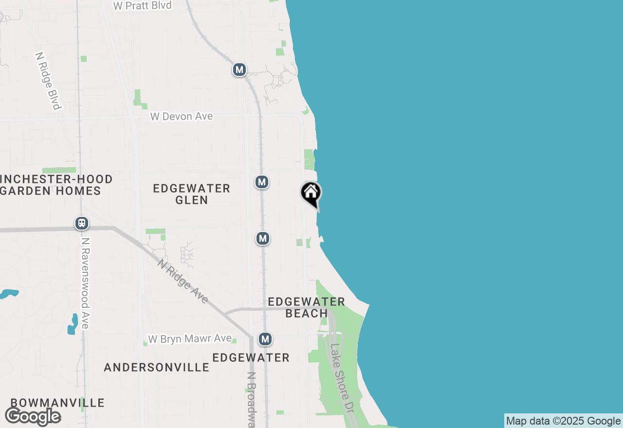 Map of 6033 N Sheridan Road #18H, Chicago, IL 60660