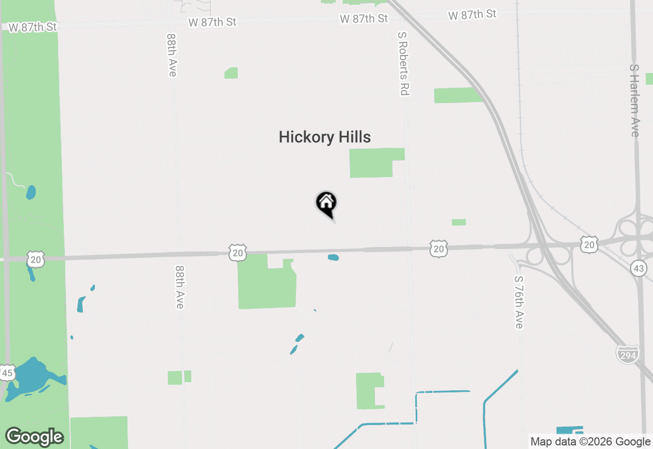 Map of 9401 S 83rd Avenue, Hickory Hills, IL 60457