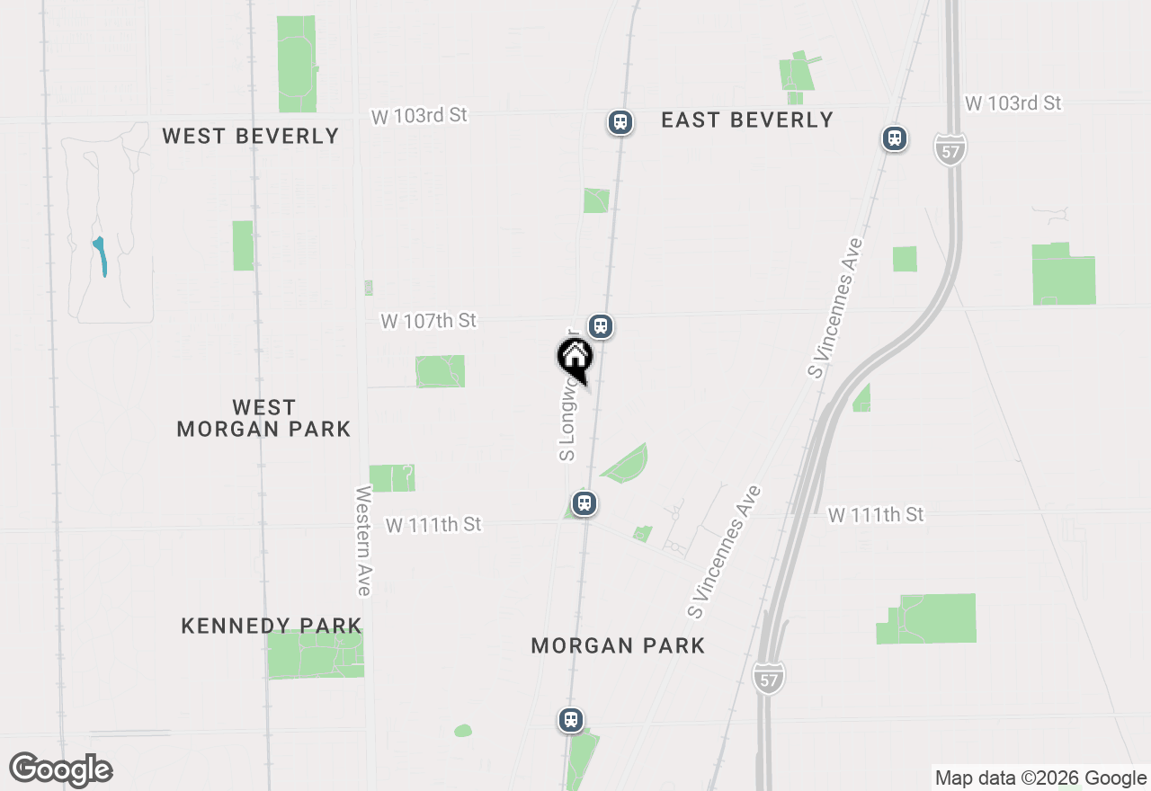 Map of 10831 S Longwood Drive, Chicago, IL 60643