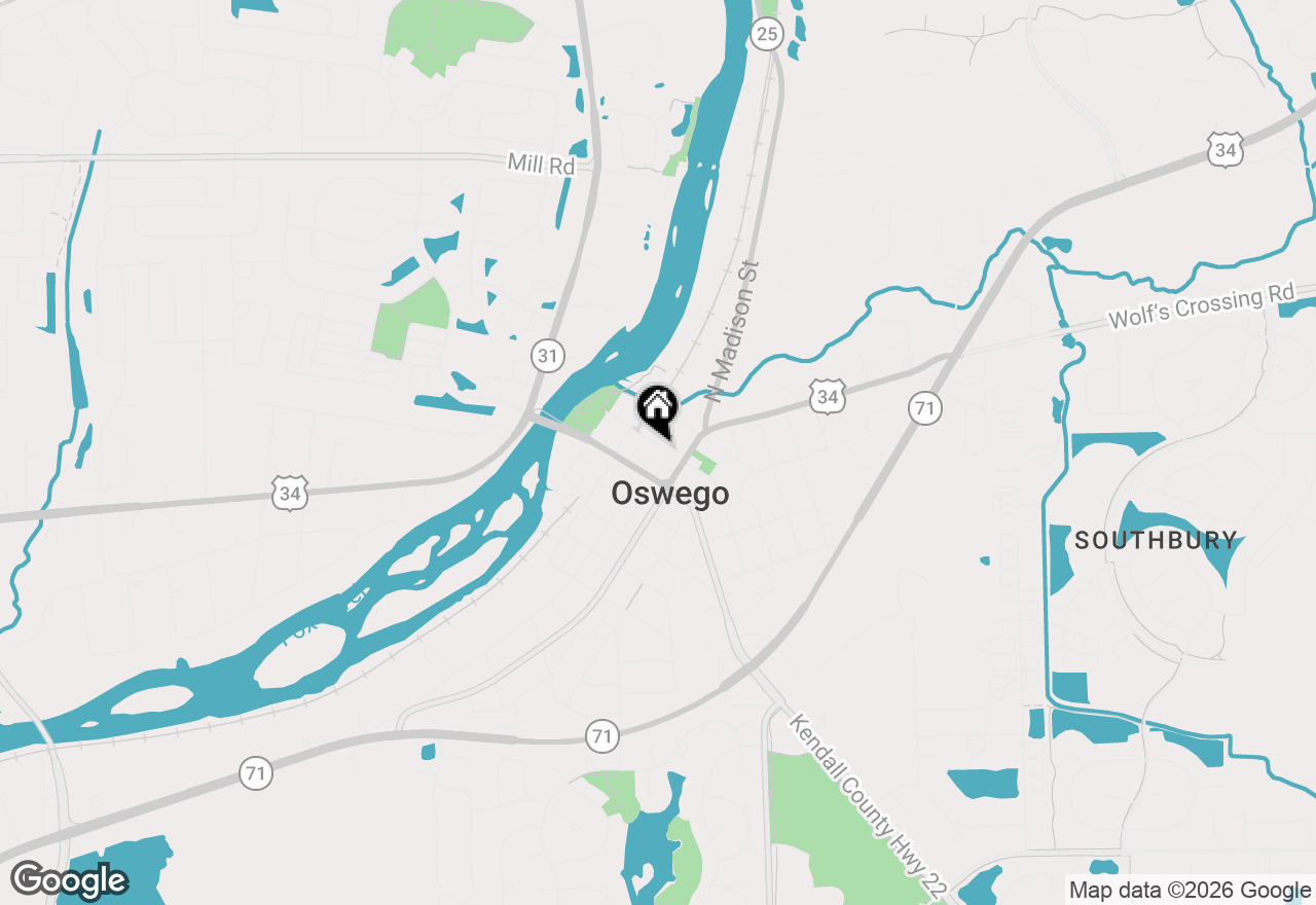 Map of 56 1/2 Main Street #1, Oswego, IL 60543