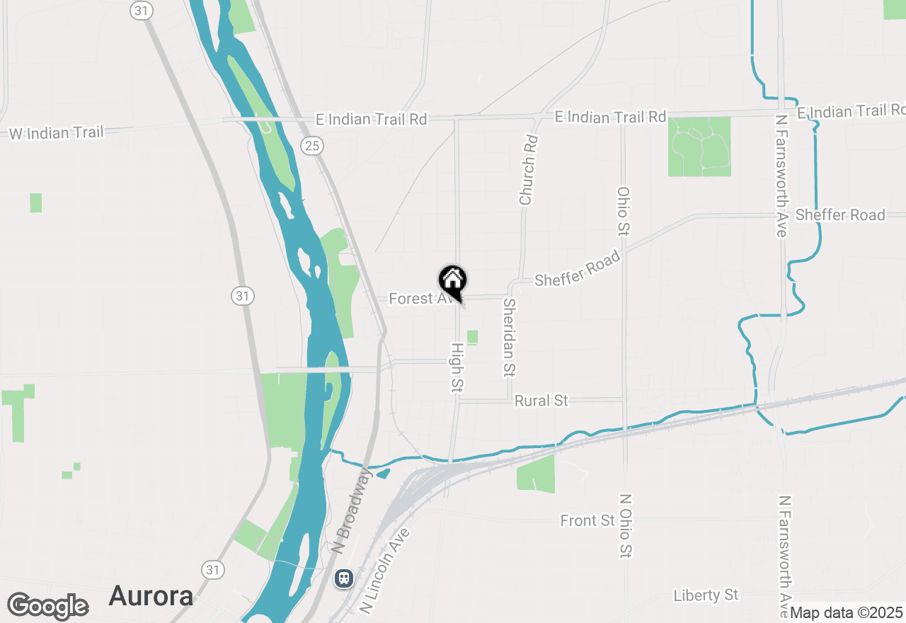 Map of 764 High Street, Aurora, IL 60505