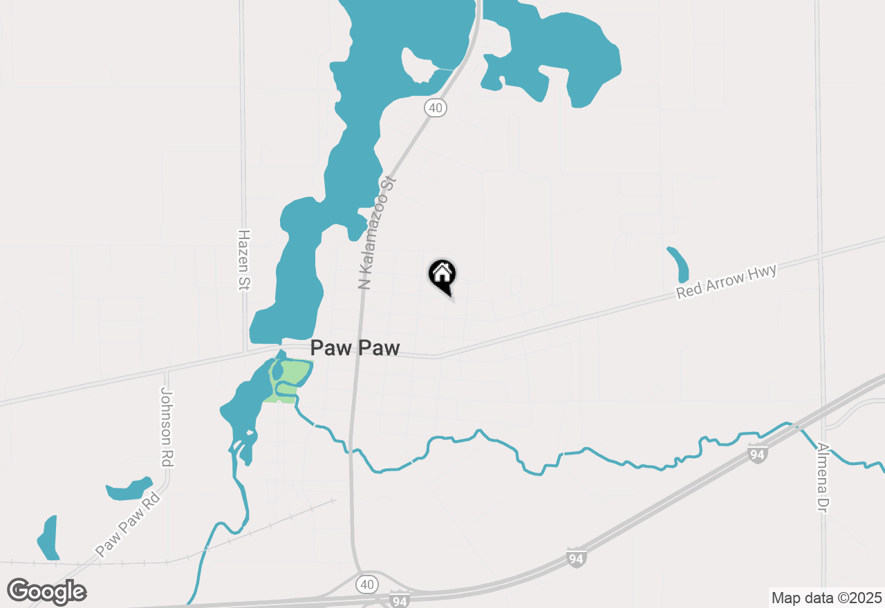 Map of 313 S Brown Street, Paw Paw, MI 49079