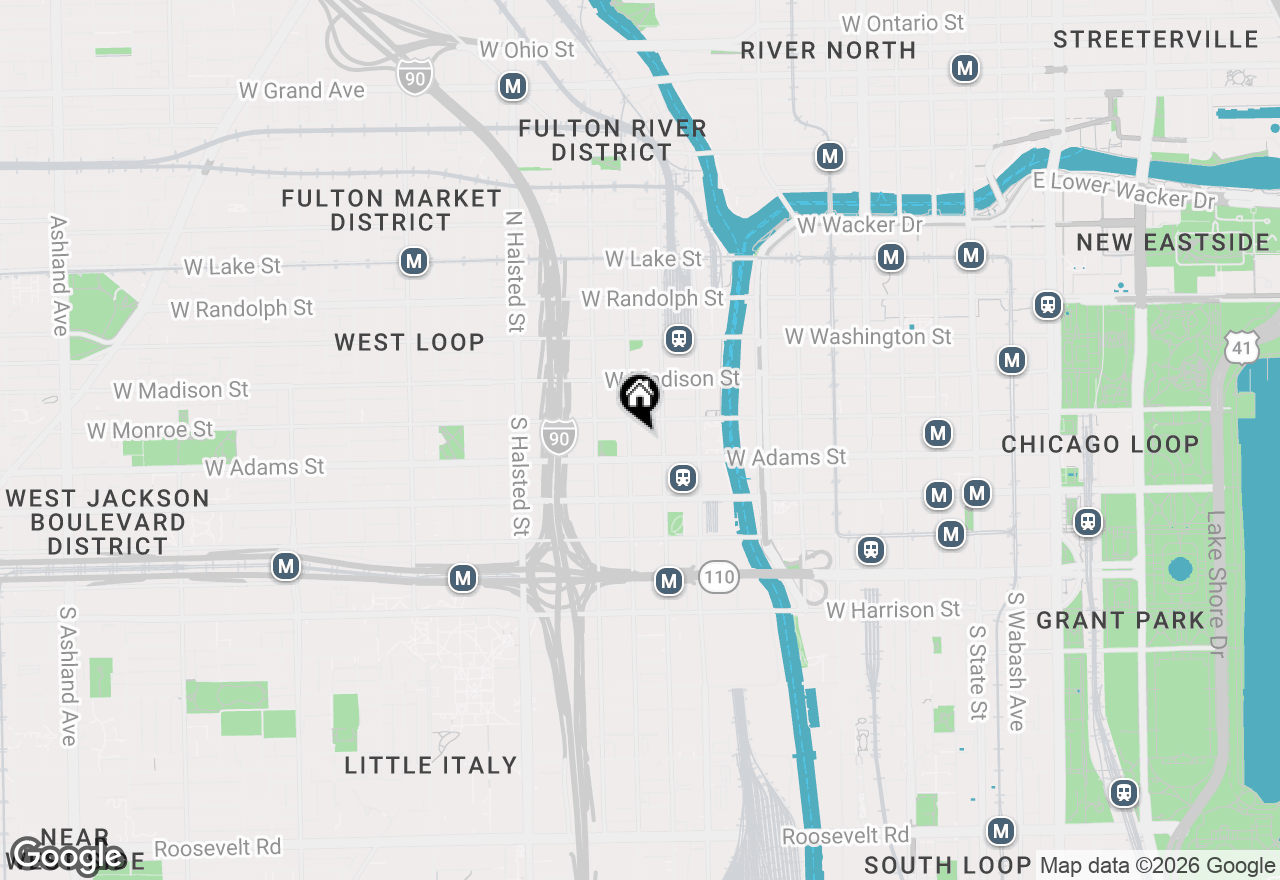 Map of 125 S Jefferson Street #1901, Chicago, IL 60661