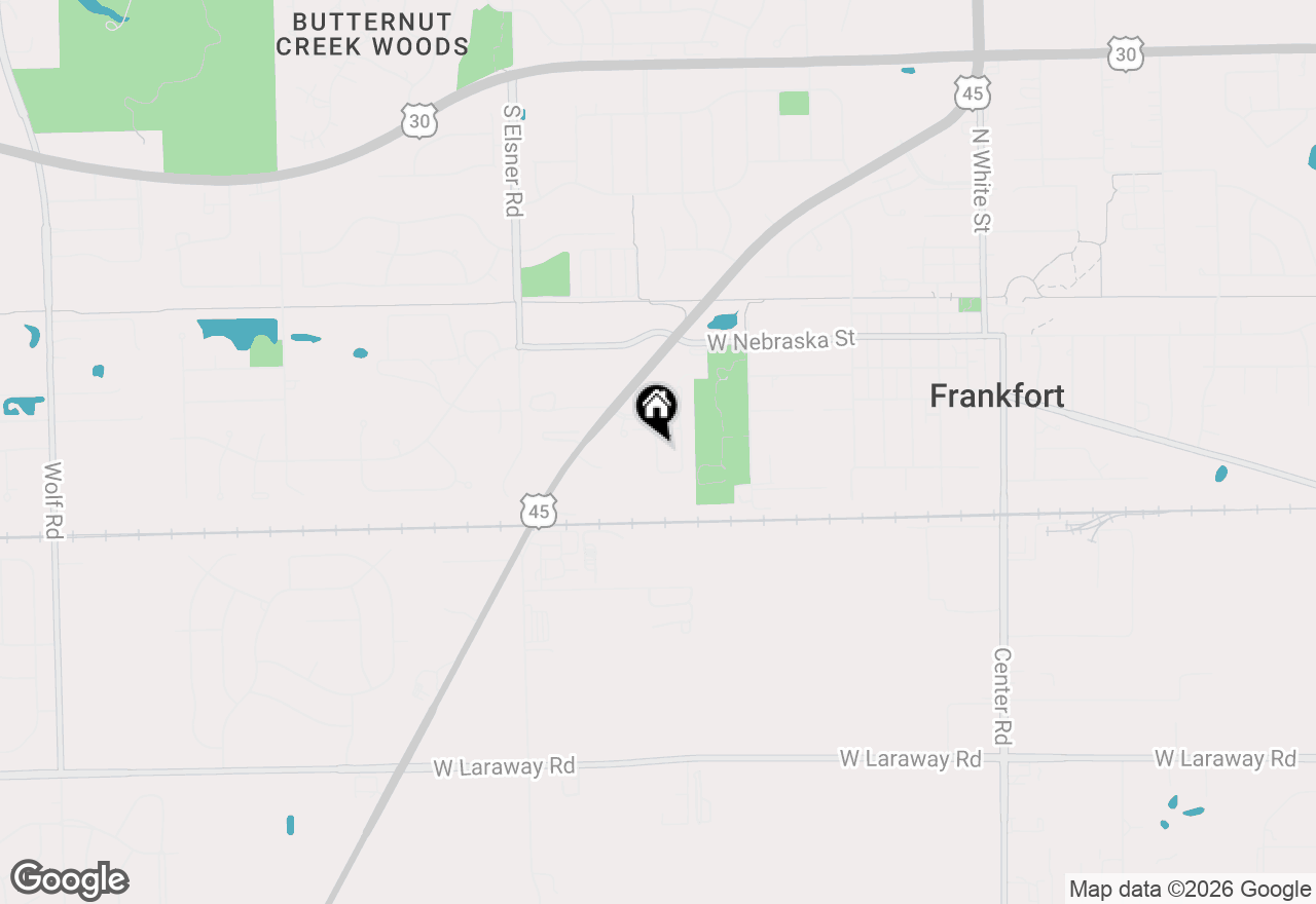 Map of 21702 Higley Lane, Frankfort, IL 60423