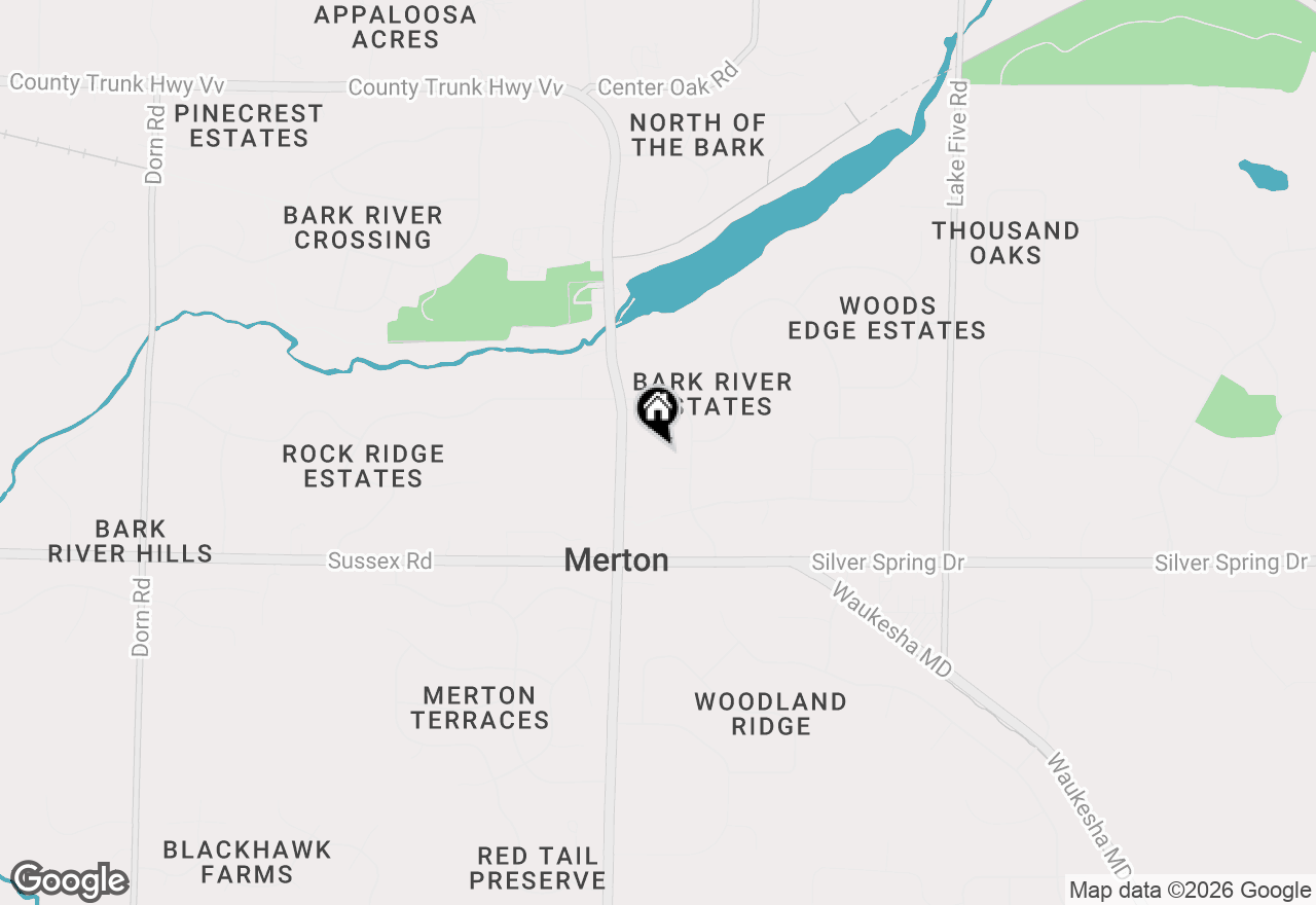 Map of N69W28160 River Park Ct, Hartland, WI 53029