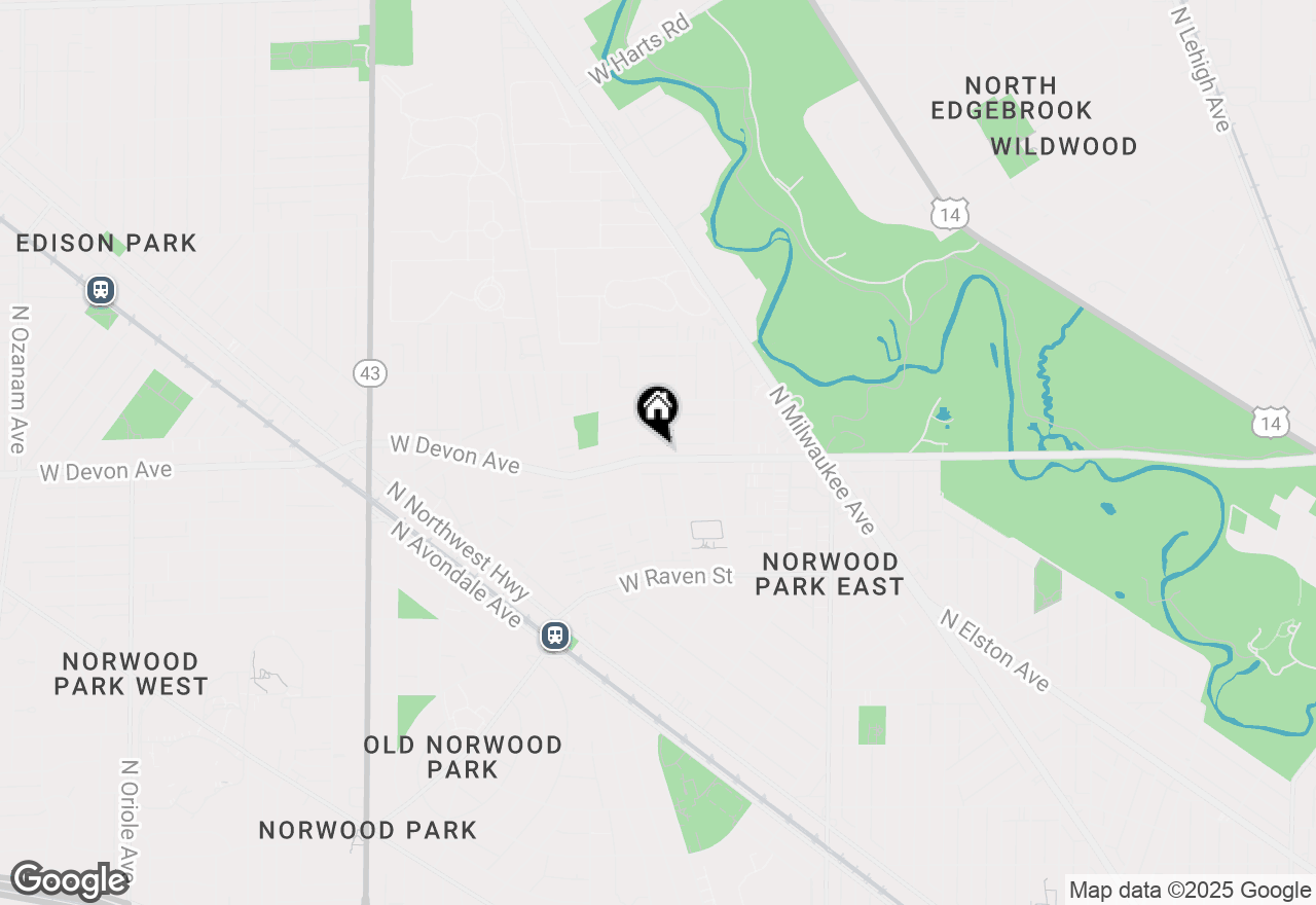 Map of 6660 W Devon Avenue #1W, Chicago, IL 60631