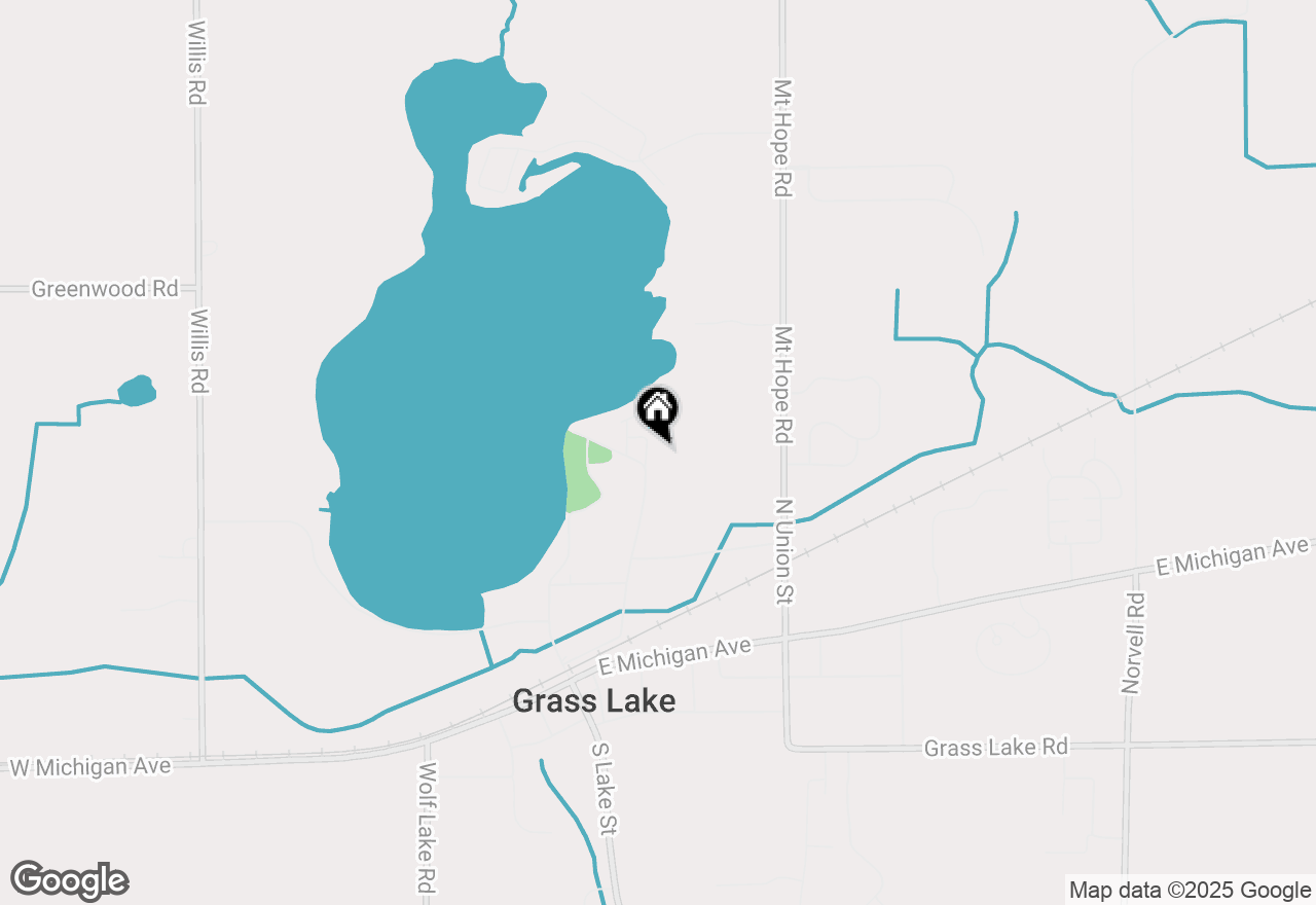 Map of 615 Brown Street, Grass Lake, MI 49240