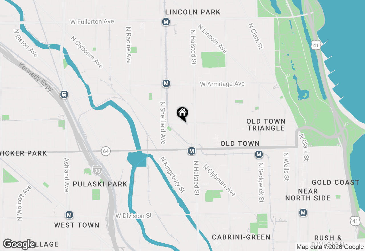 Map of 849 W Willow Street #1, Chicago, IL 60614