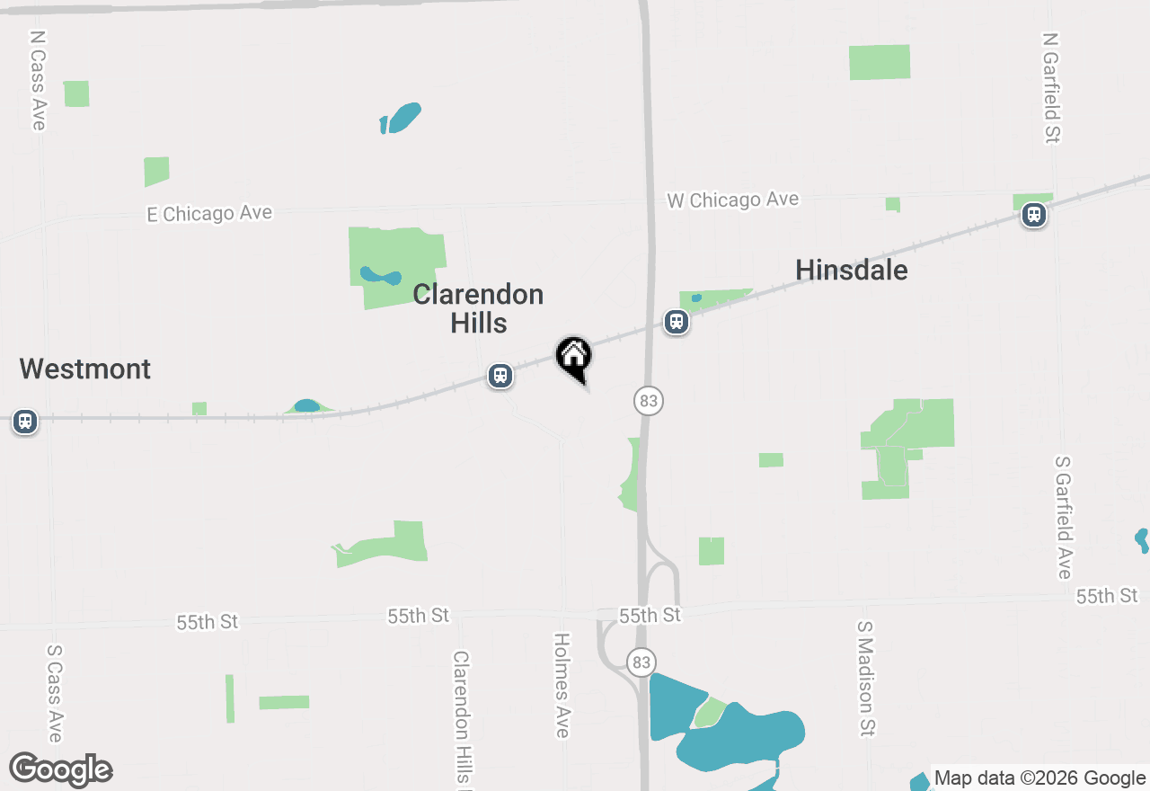 Map of 115 Ann Street, Clarendon Hills, IL 60514