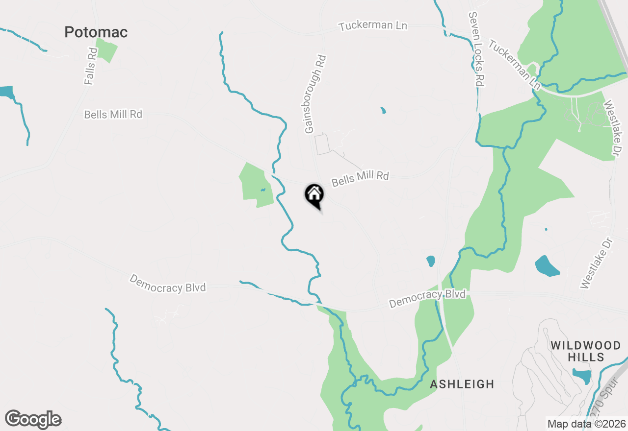 Map of 10421 Windsor View Drive, Potomac, MD 20854