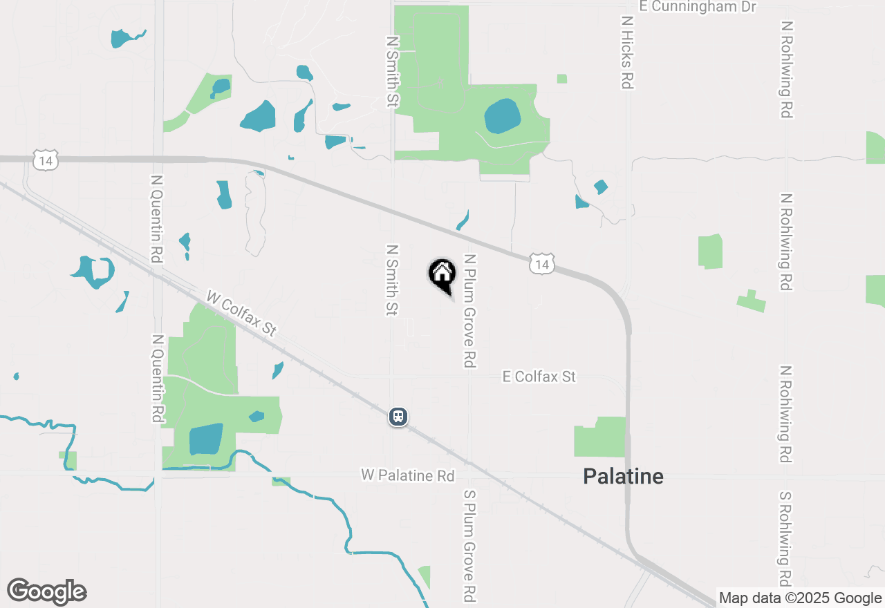 Map of 42 W Robertson Street, Palatine, IL 60067