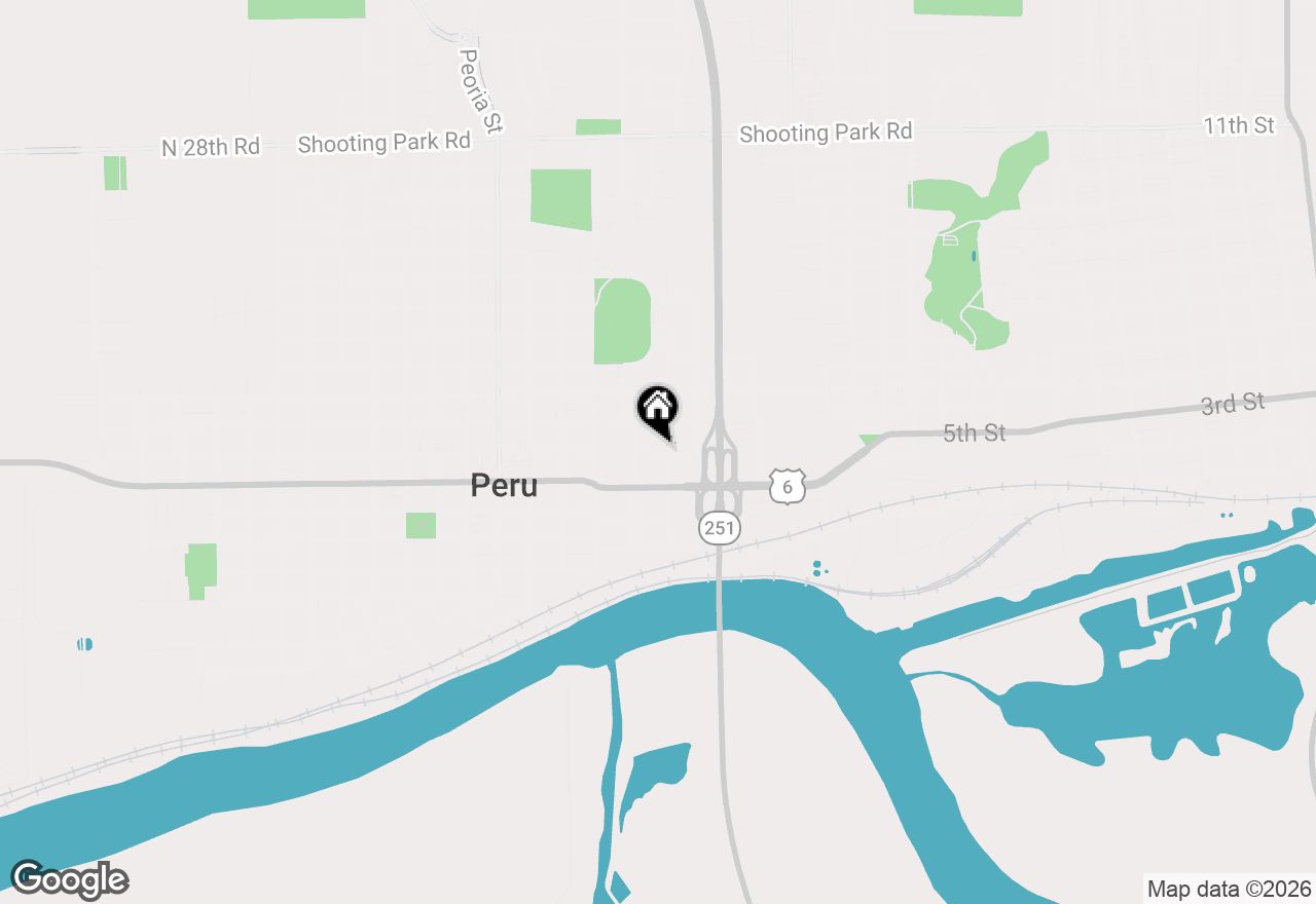 Map of 1327 5th Street, Peru, IL 61354