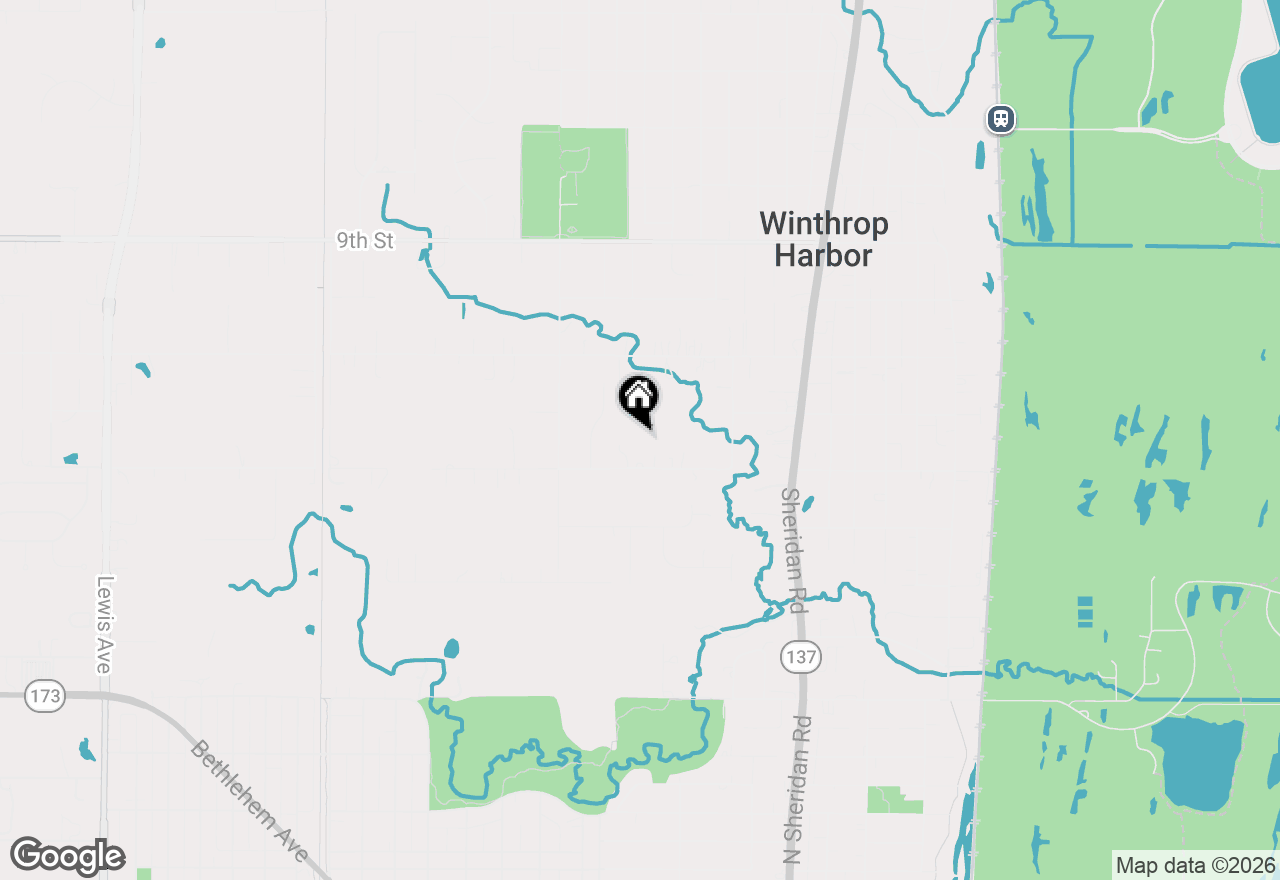 Map of 1113 Pennsylvania Avenue, Winthrop Harbor, IL 60096