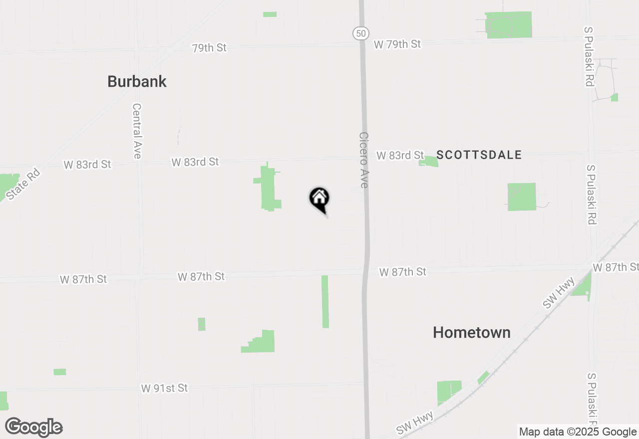 Map of 4951 W 85th Street, Burbank, IL 60459