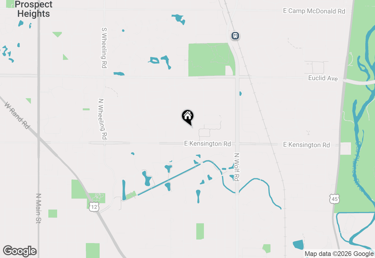 Map of 1400 E Ironwood Drive, Mount Prospect, IL 60056