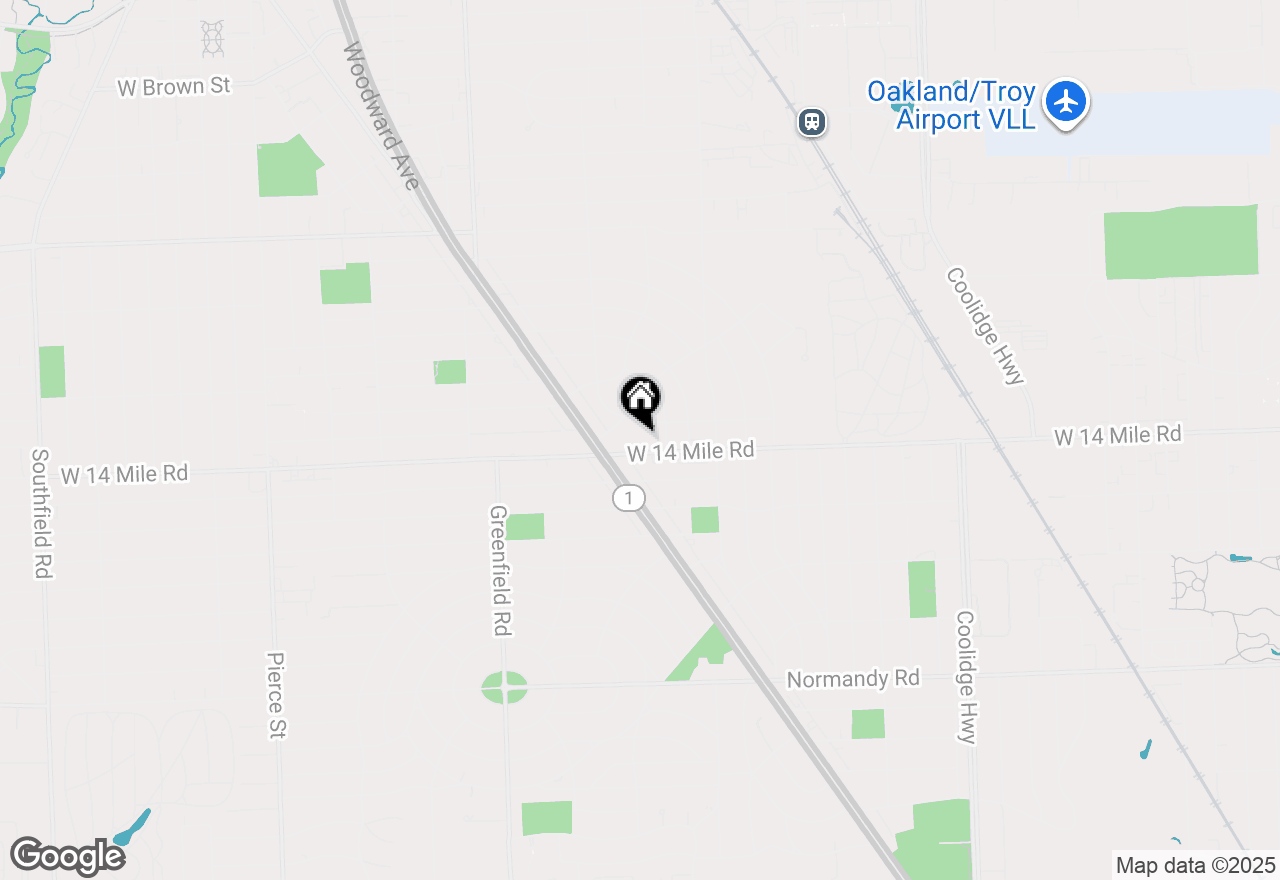 Map of 1725 E 14 Mile Road #A, Birmingham, MI 48009