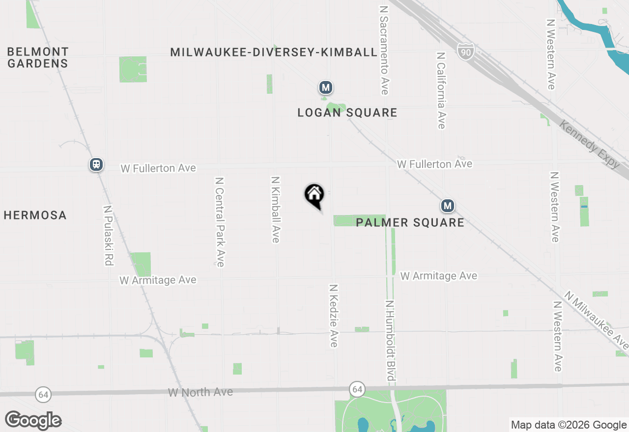 Map of 3228 W Palmer Street #10, Chicago, IL 60647