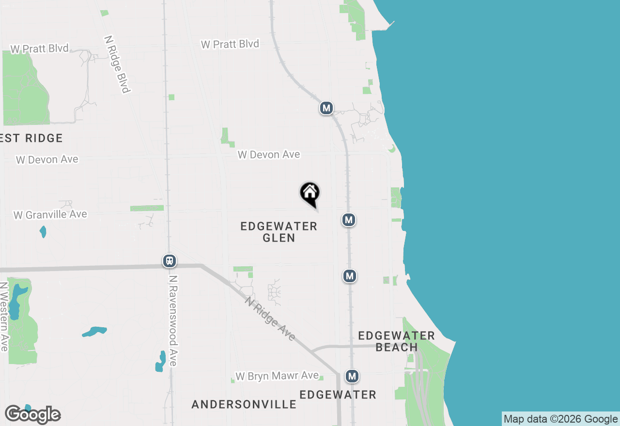 Map of 1257 W Granville Avenue #3, Chicago, IL 60660