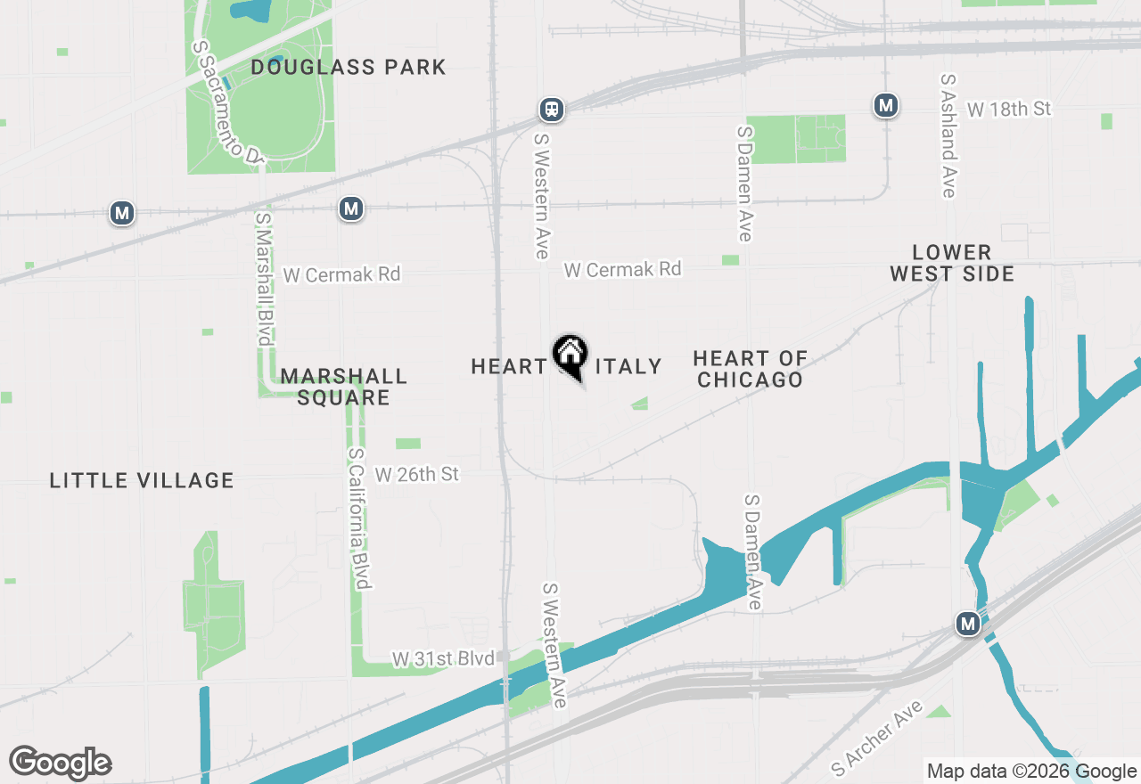 Map of 2332 W 24th Place, Chicago, IL 60608