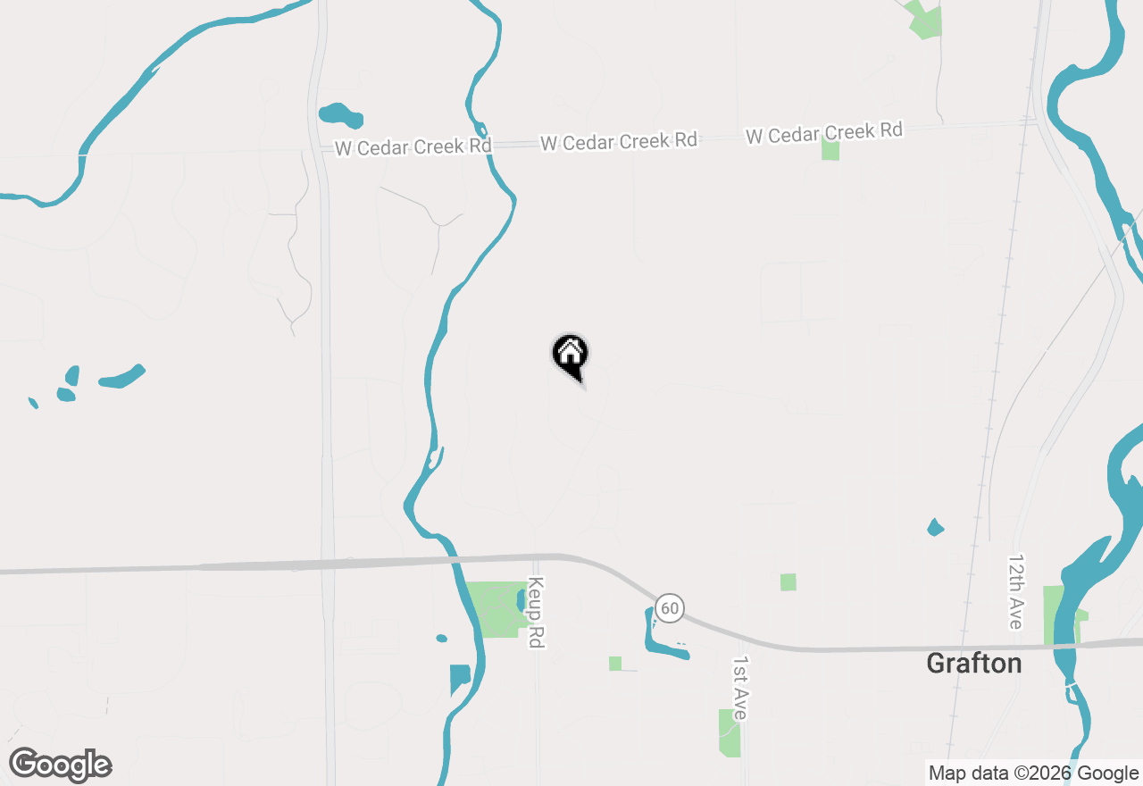 Map of 442 W Sparrow Way, Grafton, WI 53024