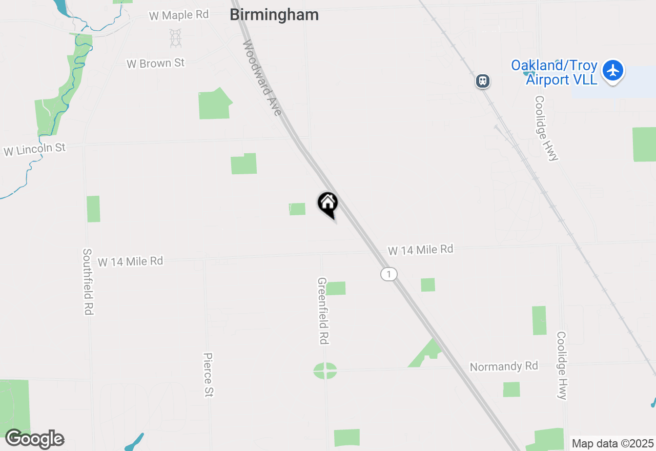 Map of 1275 Smith Avenue, Birmingham, MI 48009