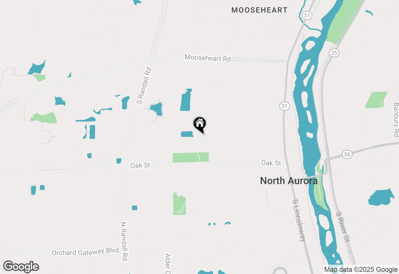 Map of 303 N Sycamore Lane, North Aurora, IL 60542