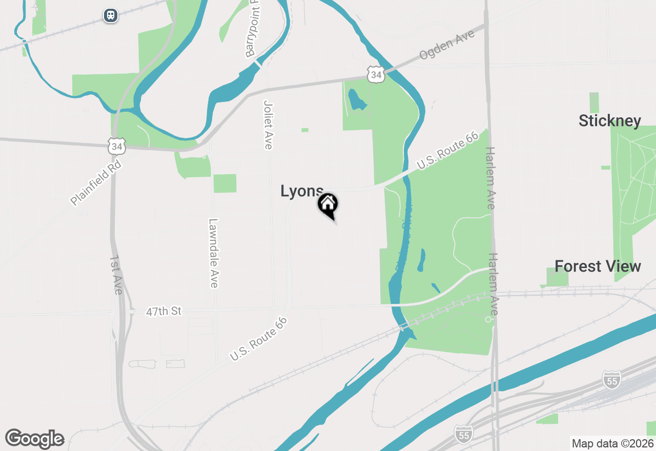 Map of 4409 Center Avenue, Lyons, IL 60534