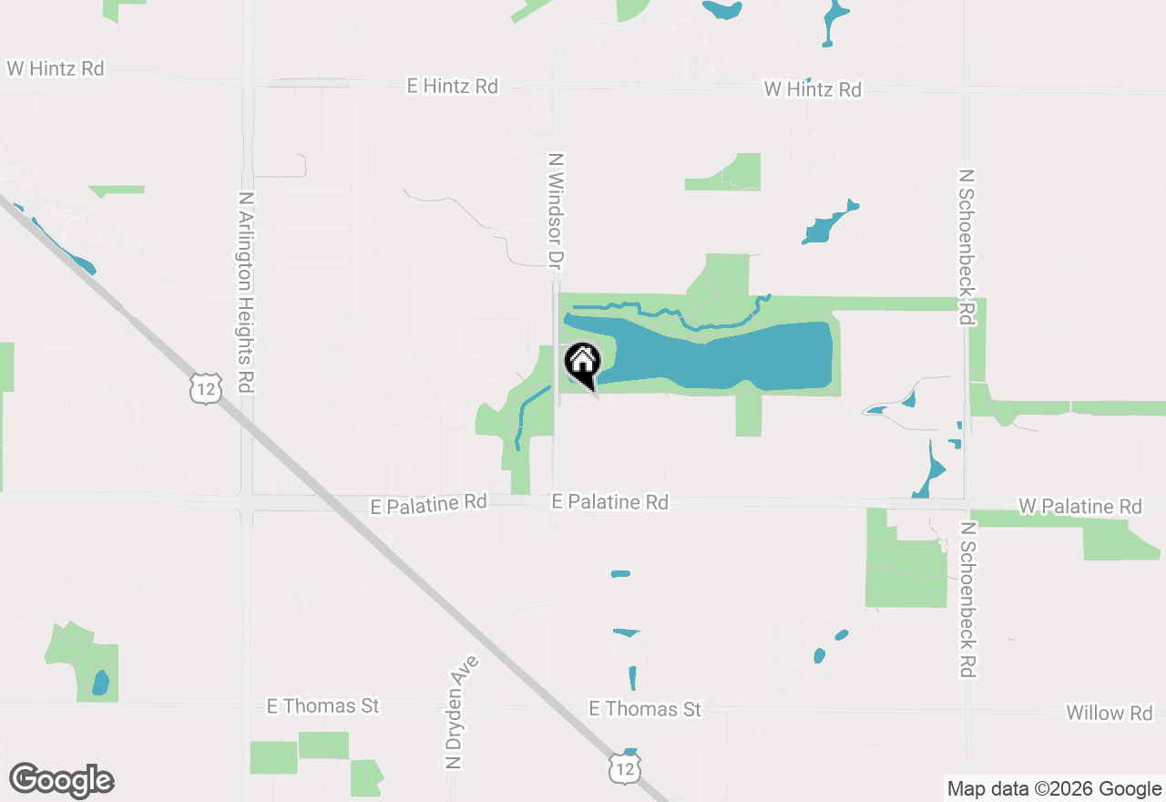 Map of 1424 E Jonquil Circle, Arlington Heights, IL 60004