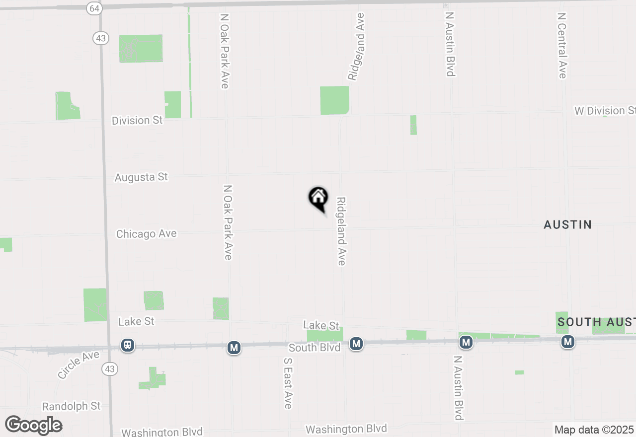 Map of 519 N Elmwood Avenue, Oak Park, IL 60302