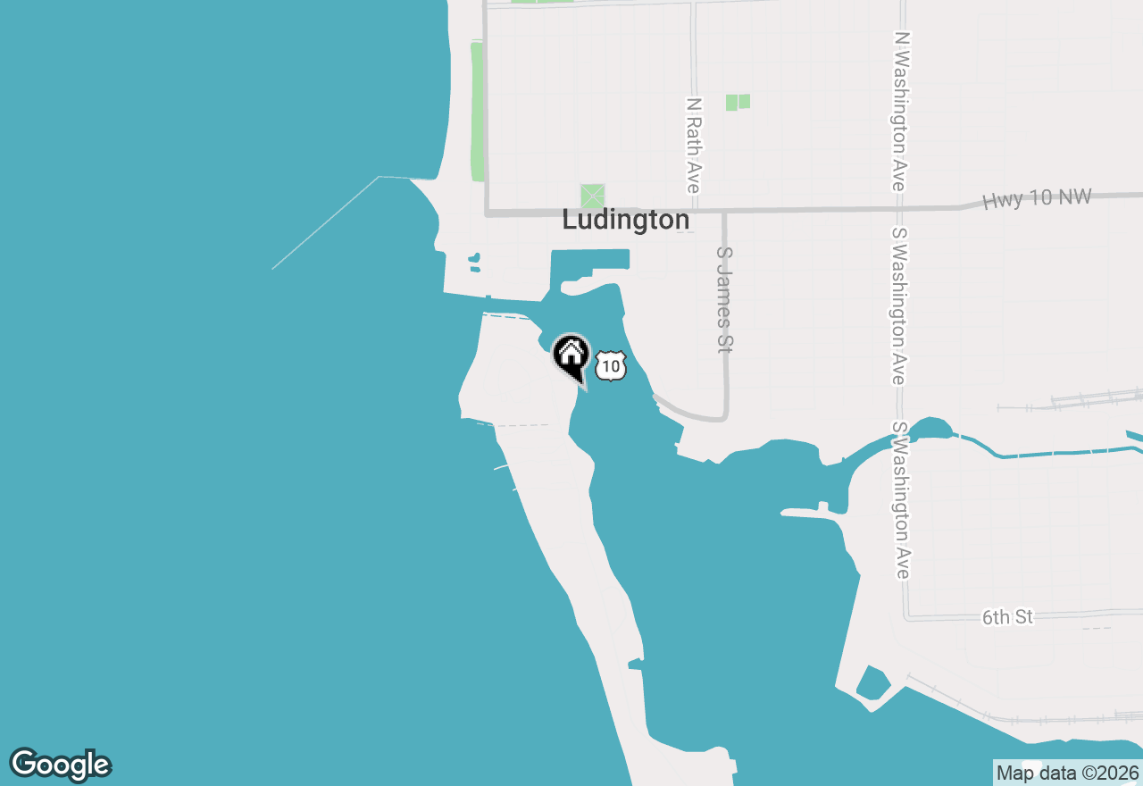 Map of 84 Harbor Drive, Ludington, MI 49431