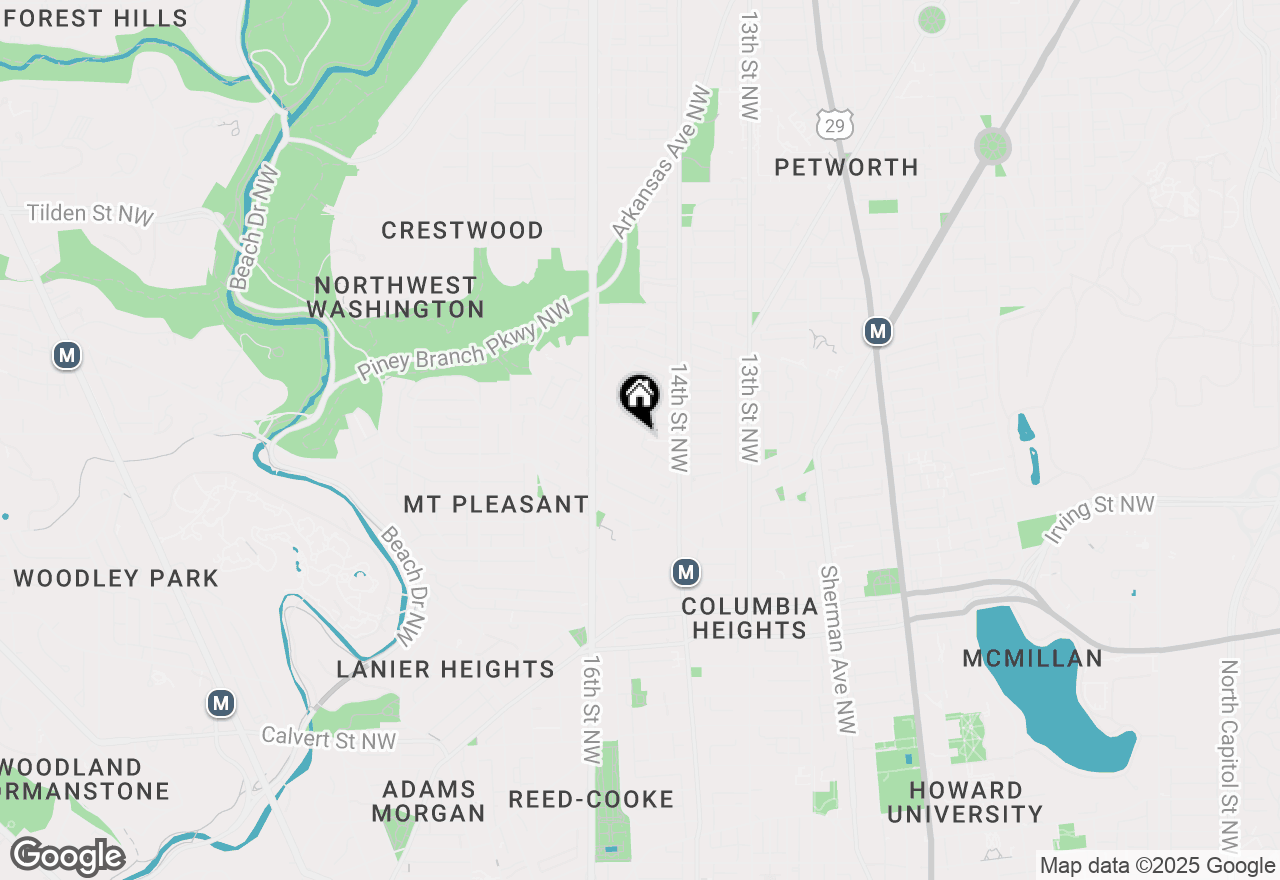 Map of 1436 Meridian Place Nw #305, Washington, DC 20010