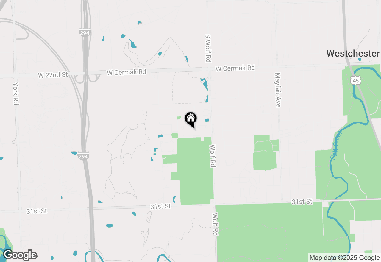 Map of 2525 S Monticello Place, Westchester, IL 60154