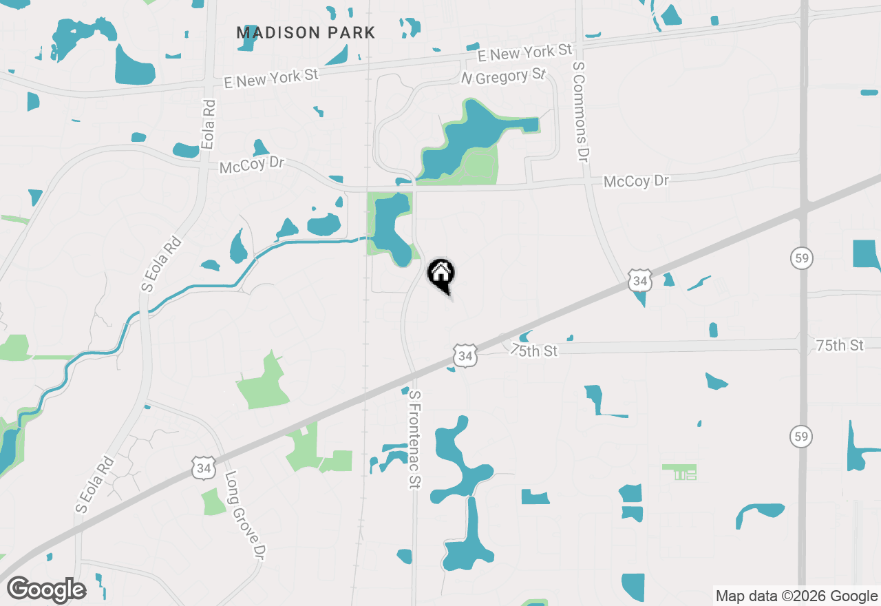 Map of 3540 Fairfax Court, Aurora, IL 60504