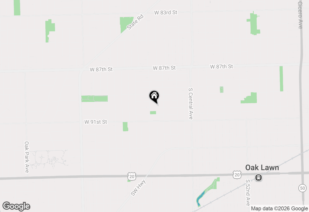 Map of 5828 W 90th Street, Oak Lawn, IL 60453