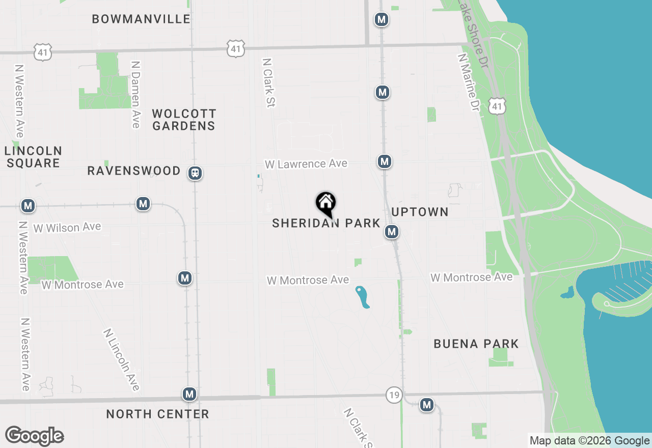 Map of 1325 W Wilson Avenue #907, Chicago, IL 60640