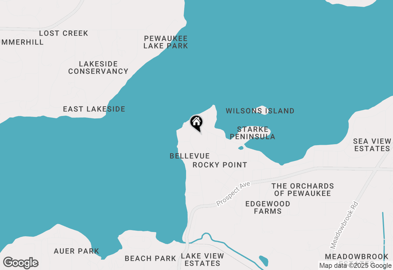 Map of W278N2926 Rocky Point Rd, Pewaukee, WI 53072