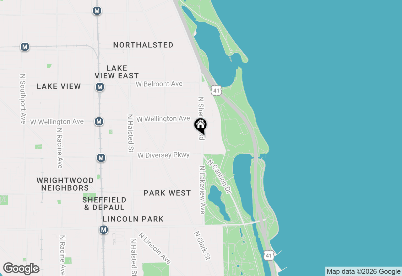 Map of 400 W Surf Street #1, Chicago, IL 60657