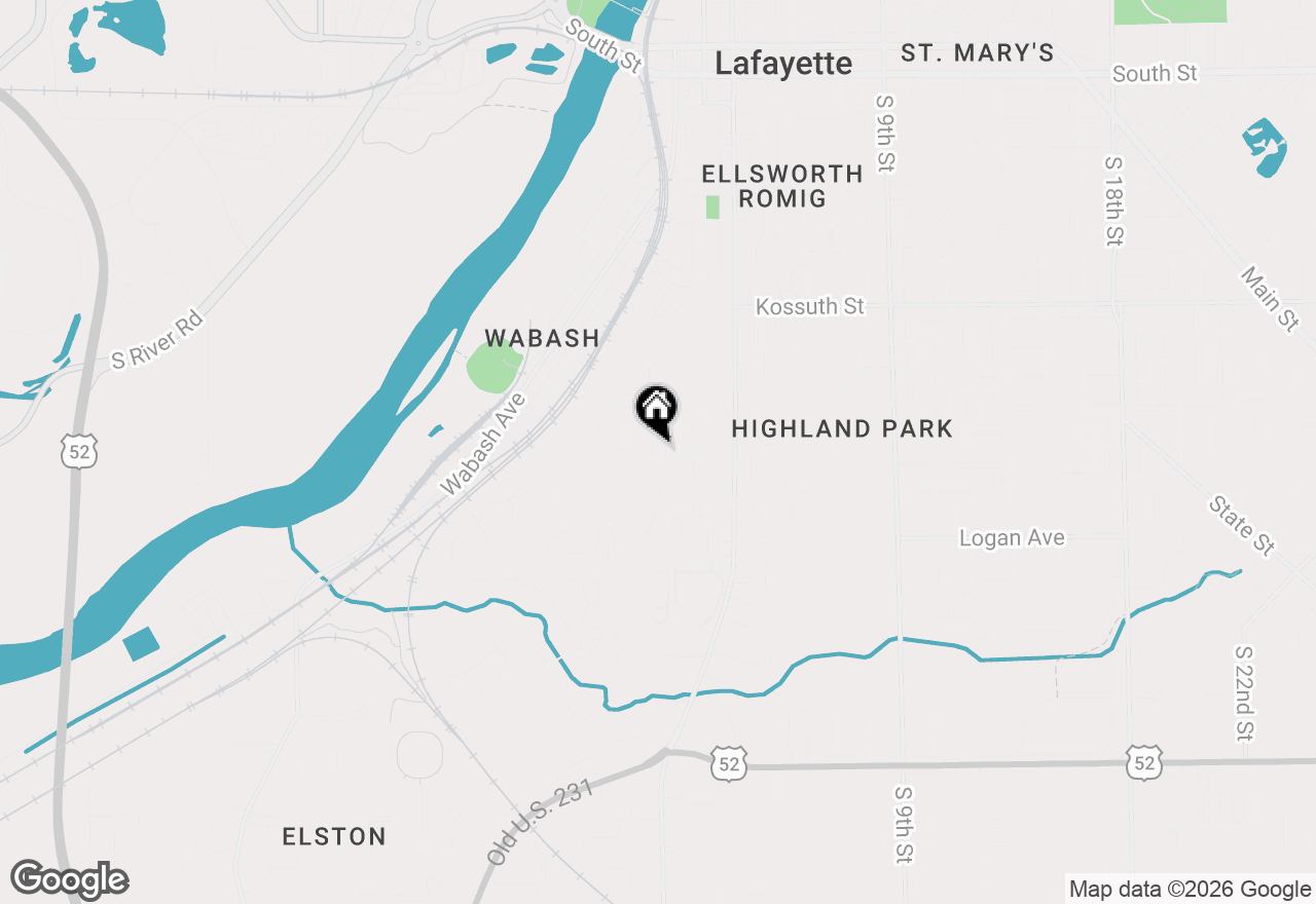 Map of 102 Owen Street, Lafayette, IN 47905