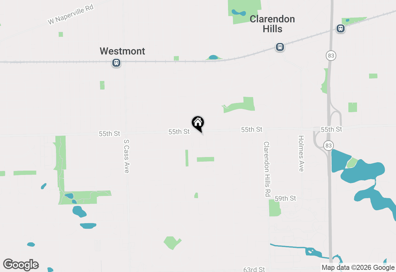 Map of 444 Parkview Court, Clarendon Hills, IL 60514
