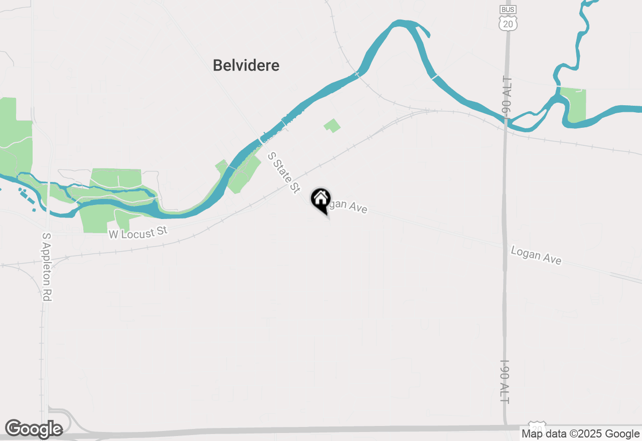 Map of 633 1/2 Whitney Boulevard, Belvidere, IL 61008