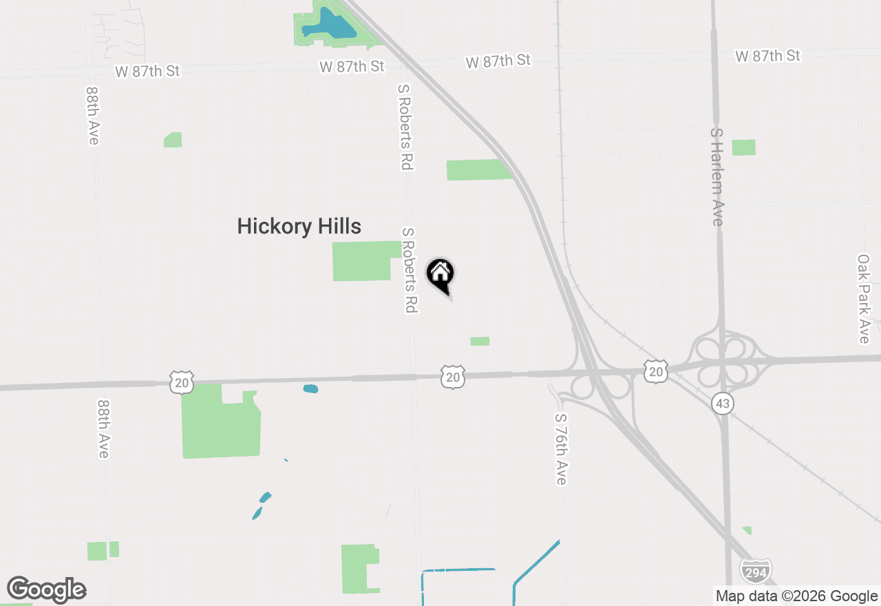 Map of 7909 W 93rd Street, Hickory Hills, IL 60457
