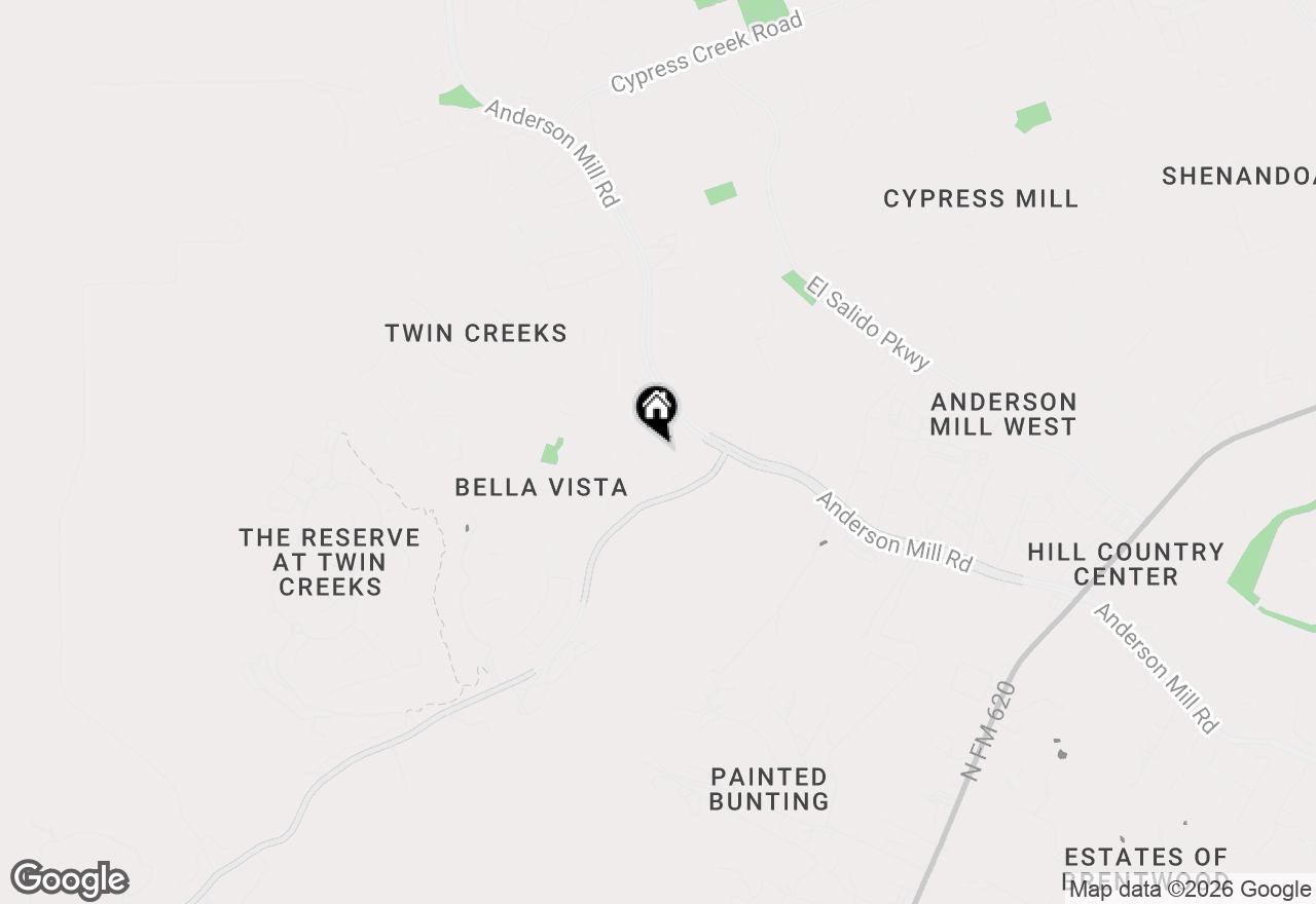 Map of 2915 Briona Wood Ln, Cedar Park, TX 78613