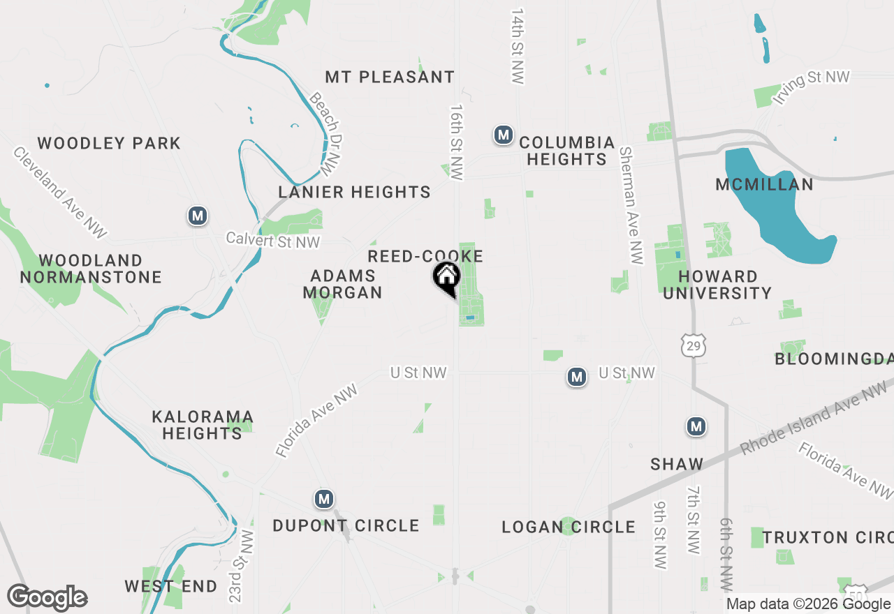 Map of 1600 Belmont Street Nw #D, Washington, DC 20009