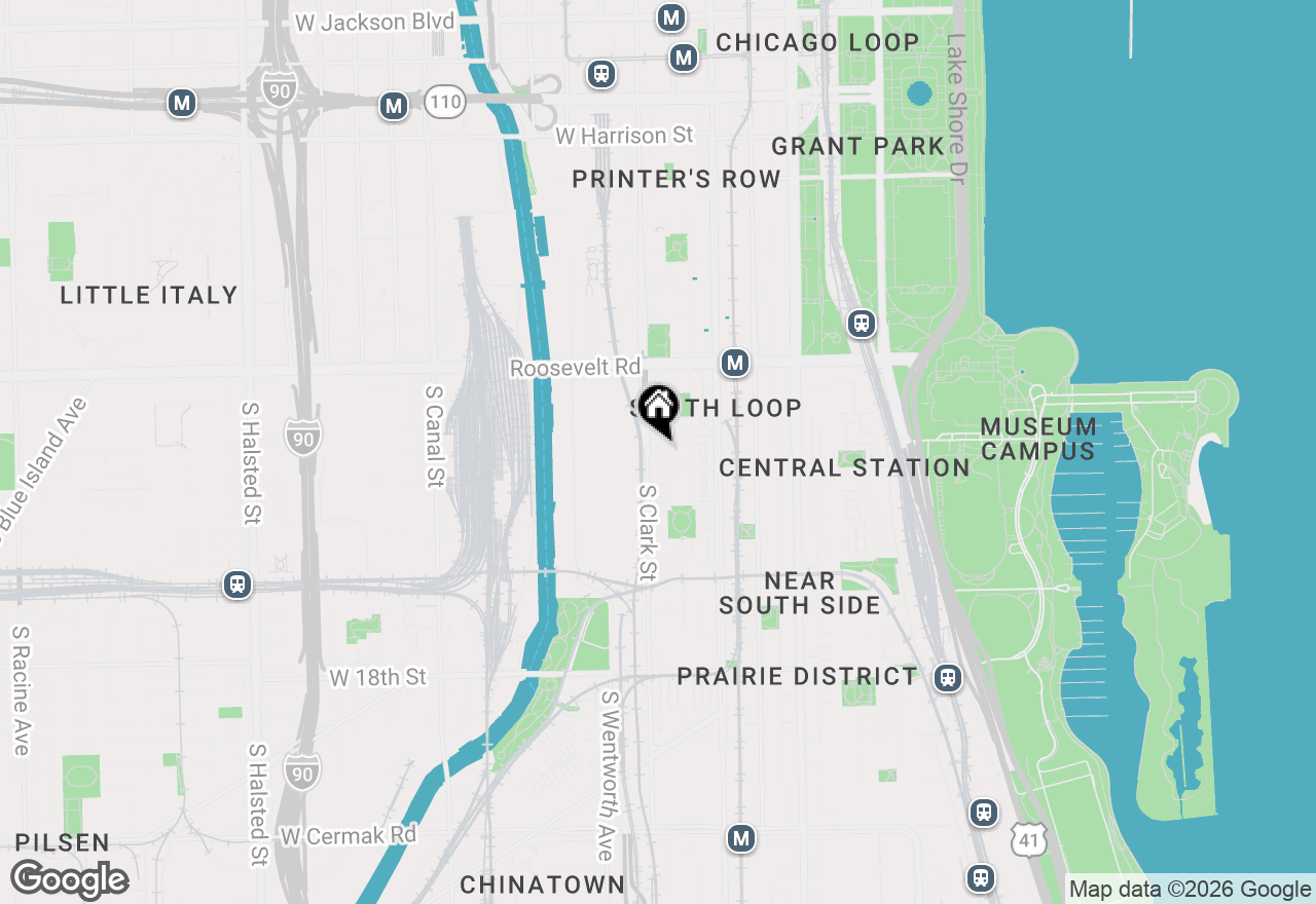 Map of 1338 S Federal Street #B, Chicago, IL 60605