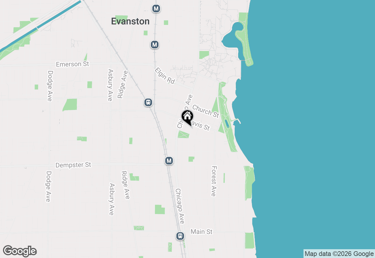 Map of 1508 Hinman Avenue #3B, Evanston, IL 60201