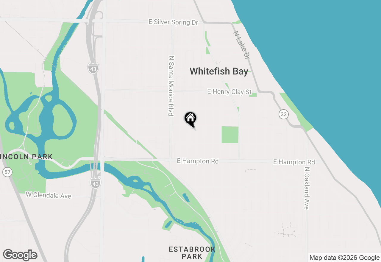 Map of 4954 N Diversey Blvd, Whitefish Bay, WI 53217