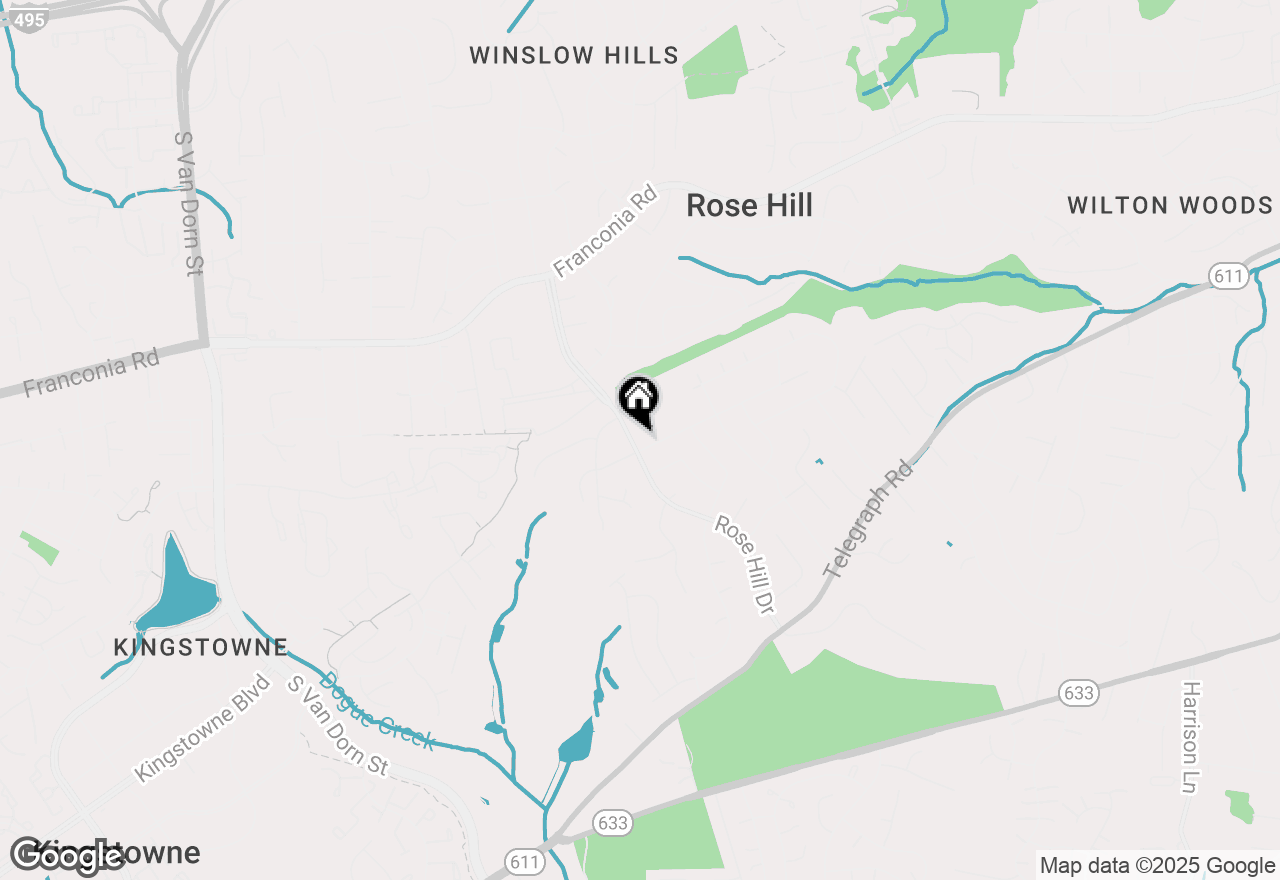 Map of 6317 Rose Hill Drive, Alexandria, VA 22310